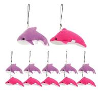 VALICLUD 12pcs Cute Keychains Little Dolphins Plush Toys Bag Charm Dolphin Toy Decorative Stuffed Accessory
