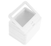 VALICLUD 12pcs Double-Sided Id Card Holder with Flipfold Design and Dual Windows, Horizontal Plastic Badge Protector Sleeve for School and High Frequency Use, Resists Daily Wear and Tear