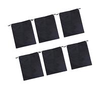 VALICLUD 12PCS Drawstring Storage Bags Nonwoven Fabric Organizer Pouches for Clothes Packing Bags Drawstring for Travel and Home Use 40x30cm Black