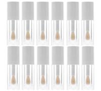 VALICLUD 12pcs Empty Lip Gloss Tubes Plastic Lip Balm Bottles for DIY Refillable Gloss Container Minimalist Design