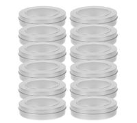 VALICLUD 12pcs Empty Tinplate Cookie Tins with Window Lid Round Metal Biscuit Containers Tin Boxes for Holiday Wedding Favors Travel Storage and Kitchen Organization