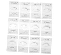VALICLUD 12pcs Eyelash Trial Card with Classic Lash Styles Display Board Portable Lash Try Holder for Salon and Personal Use Eyelash Extension Supply Preview Tool