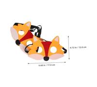 VALICLUD 12Pcs Fox Felt Masks Lightweight Breathable Half Face Animal Mask for Adults Elastic Fit Halloween Cosplay Party Roleplay Accessories