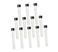VALICLUD 12pcs Glass Round Bottom Test Tubes with Screw Caps Transparent Heat-resistant Sample Storage Containers for Laboratory Molecular Biology Biochemistry Research and Craft Use