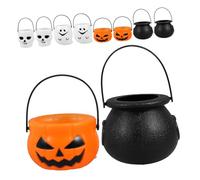 VALICLUD 12pcs Halloween Pumpkin Candy Buckets Portable Trick Treat Containers Lightweight Party Decoration