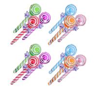 VALICLUD 12pcs Inflatable Round Lollipop Balloons for Christmas Party Favors Jumbo Aluminum Foil Candy Props Easy to Inflate Lightweight Decoration for Birthday Wedding Festival Carnival