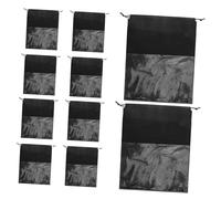 VALICLUD 12pcs Large Drawstring Shoe Bags for Travel Non-Woven Portable Shoe Storage Pouches Multipurpose Organizer Socks Accessories