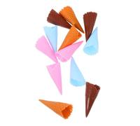 VALICLUD 12pcs Lifelike Fake Ice Cream Cone Models for Realistic Pretend Play Props Versatile Miniature Cones Light Dark Pink and Light Blue for Gifting and Educational Fun