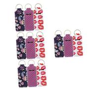 VALICLUD 12pcs Lip Balm Keychain Holder Matte Lipstick SPF Makeup Case Sleek Design