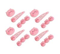 VALICLUD 12pcs Lovely Pig Boys and Girls Hairpin Cartoon Hairpin Barrettes Pink Girls Hair Accessories Stylish for