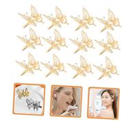 VALICLUD 12pcs Metallic Hollow Butterfly Hair Clips Vibrant Hairpins for Women Stylish Barrettes for Party Cosplay Masquerade Stage Performance