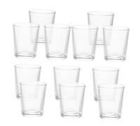 VALICLUD 12pcs Mini Glass Shot Cups Set for Religious Ceremony Communion Clear Polished Glass Chalice for Spirit Tasting High Transparency Small Goblet for Holy Communion and Ceremonial Use