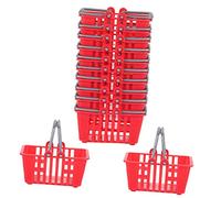 VALICLUD 12Pcs Mini Shopping Basket Lightweight Dual Handle Design for Grocery Play for House Decoration and Pretend Play Games Great for Boys