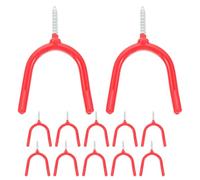 VALICLUD 12pcs Multi Use Wall Hooks Sturdy Garage Storage Hangers for Tools Vinyl Coated Utility Hooks for Home Organization for Garage Garden Shop and Basement