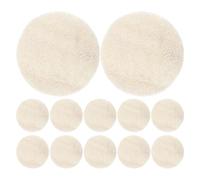 VALICLUD 12pcs Natural Loofah Scrub Pads for Face Exfoliating Gentle Skin Smoothing Bath Spa Cleansing Reusable Loofah Cleaning Tablets for Women Men