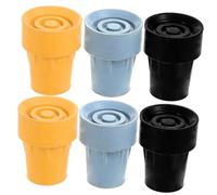 VALICLUD 12pcs Nonskid Cane Foot Protector Crutch Tips for Walking Poles Non- Pads for Hiking Sticks Wear Replacement for Stability