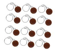 VALICLUD 12pcs Orange Basketball Keychain Creative Resin Key for Bags Backpacks Car Keys Unique Souvenir Pendant Sports