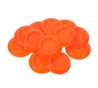 VALICLUD 12pcs Orange Mini Feeder Dishes Roach Feeder Bowls for Small Insects Insect Feeding Holders round Feeding Dish Terrarium Reptile Habitat Enclosure Food
