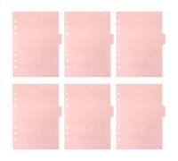 VALICLUD 12pcs Pink Pp Binder Dividers with Creative Design for Files and Reports, Punched Tabs for Quick Reference and Browsing, Sturdy Colored Notebook Divider Tabs