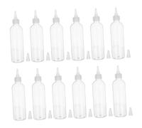 VALICLUD 12pcs Pointed Bottle Pet Squeeze Tube Empty Refillable Plastic Dispenser Bottles for Cosmetic Craft Paint Glue Use Squeezy