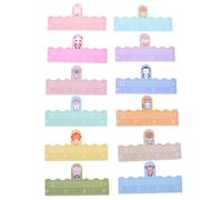 VALICLUD 12pcs Reading Tool Reading Guide Bookmarks in Assorted Colours Lightweight Abs Material for Students and Adults for Daily Needs