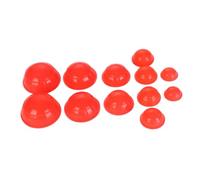 VALICLUD 12Pcs Red Silicone Vacuum Cupping Cups Set for Body Massage and Cupping Therapy Suction Device for Muscle Relief and Fitness