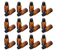 VALICLUD 12Pcs Refillable Essential Oil Bottles Brown Glass Containers with Perforated Plug for Easy Filling for Storing Lotions and Aromatherapy Oils
