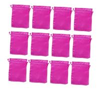 VALICLUD 12pcs Satin Wig Bags Hair Extensions Storage Bags Portable Drawstring for Traveling and Packaging