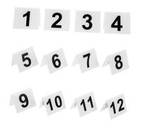 VALICLUD 12pcs Shaped Acrylic Number Markers for Detective Games Reusable Evidence Markers for Crime Scene Props Multi Function Table Number Signs for Parties and Events