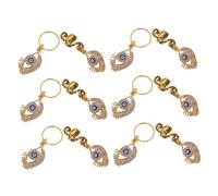VALICLUD 12pcs Snake-shaped Braided Hair Ring Spiral Dreadlock Accessories Evil Eye Pendant Hair Jewelry for Braids Christmas Parties