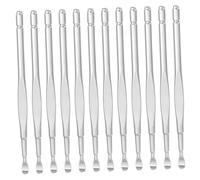 VALICLUD 12pcs Stainless Steel Ear Spoon Kit for Medical Grade Ear Cleaner Spoon Earwax Removal Tool with Itch Relief and Easy to Clean Family Essential