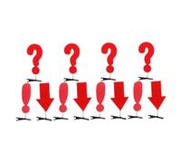 VALICLUD 12Pcs Symbol Hair Barrettes Fun Decorative Clips for Parties Everyday Styles Includes Question Mark and Arrow Designs