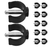 VALICLUD 12pcs Walking Cane Replacement Parts Walker Pin Locks Non-Slip C-Shaped Clamp Clips Accessories for Secure Connection Easy Installation Suitable for Daily Use Outdoors