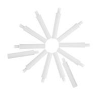 VALICLUD 12pcs White Plastic Soft Close Dampers for Cabinet Doors and Trash Can Lids, Pom Material Noise Reduction and Shock Absorption Buffers for Kitchen Drawers and Cupboard Dampers