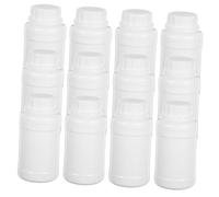 VALICLUD 12pcs Wide Mouth Plastic Reagent Bottles with Screw Caps Reusable Lab Chemical Storage Containers Volume Marked Shatter Resistant for Laboratory and Industrial Use