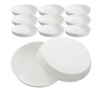 VALICLUD 150pcs Coffee Cup Caps White Paper Lids for Bars and Restaurants, Lightweight Drink Covers to Keep Flies and Wasps