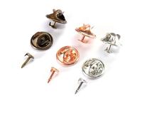 VALICLUD 150pcs Mixed Color Pure Copper Butterfly Clutch Pin Backs Brooch Pin Clasps Set for DIY Badge Accessories Craft Supplies