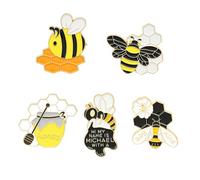 VALICLUD 15pcs Adorable Mini Bee Brooch Creative Alloy Badge Clothes Accessories Shirt Quirky Bumblebee Pin Cartoon Style Jewelry