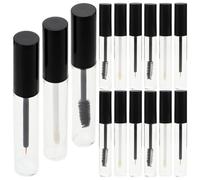 VALICLUD 15pcs Empty Mascara Tubes with 10ml Plastic Bottles and 15 Wands Set - Refillable Eyelash Container Kit with Lip Gloss, Eyeliner, and Mascara Brushes for DIY Cosmetic Storage