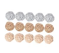 VALICLUD 15pcs Hanging Vine Balls Rattan Wicker Decorative Orbs for DIY Craft Home Kindergarten Bar Hotel Ornament Random Color Random Color