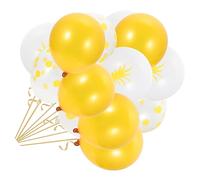 VALICLUD 15Pcs Hawaiian Style Pineapple Latex Balloons for Summer Party Decorations Festival Decorative Balloons Safe and Party Accessories