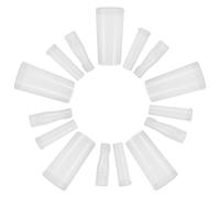 VALICLUD 15pcs Makeup Brush Protective Covers Plastic Dustproof Caps Quick Installation Makeup Brush Travel Caps and Daily Storage