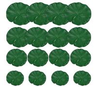 VALICLUD 16 Pcs Artificial Lotus Leaves Eva Simulated Lotus-leaf Decor Set 10cm, 15cm, 17cm, 20cm Sizes for Aquarium, Pond, and Garden Floating Ornament