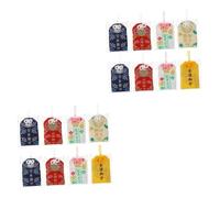 VALICLUD 16pcs Japanese Amulet Bags Mixed Color Pouches for Blessing Luck Decorative Sachets for Car Wallet Home Traditional Omamori Design for Year Festivities