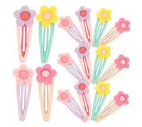 VALICLUD 16pcs Korean Fashion Flower Hair Clips for Soft Lightweight Floral Barrettes with Candy Color Comfortable Hair Accessories for Everyday Stylish Hairpin Styling