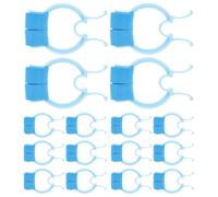 VALICLUD 16pcs Nose Stop Clips and Fixing Nose Clips Blue for Breath Training and Nosebleed Prevention at Home, Professional Nasal Care Accessories for Respiratory Exercise