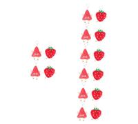 VALICLUD 16pcs Plush Fruit Keychain Cute Cartoon Bag Pendant Strawberry Watermelon Design Lightweight Key Hanging Decoration for Backpacks Cars and