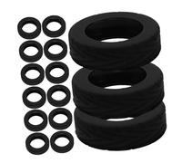 VALICLUD 16pcs Silicone Wheel Covers Soft Noiseless Suitcase Wheel Protectors for Travel Luggage Accessories