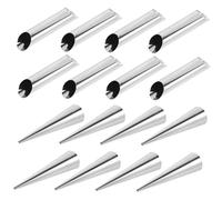 VALICLUD 16pcs Stainless Steel Croissant Tubes Shaped Baking Tools for DIY Pastry Bread Rust Tubes for Savory Appetizers and Sweet Desserts