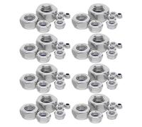 VALICLUD 180Pcs Stainless Steel Self-Locking Lock Nuts Metric Assortment M3-M12 Hexagonal Small Lock Nuts Set for DIY Repair Electronics and Industrial Equipment